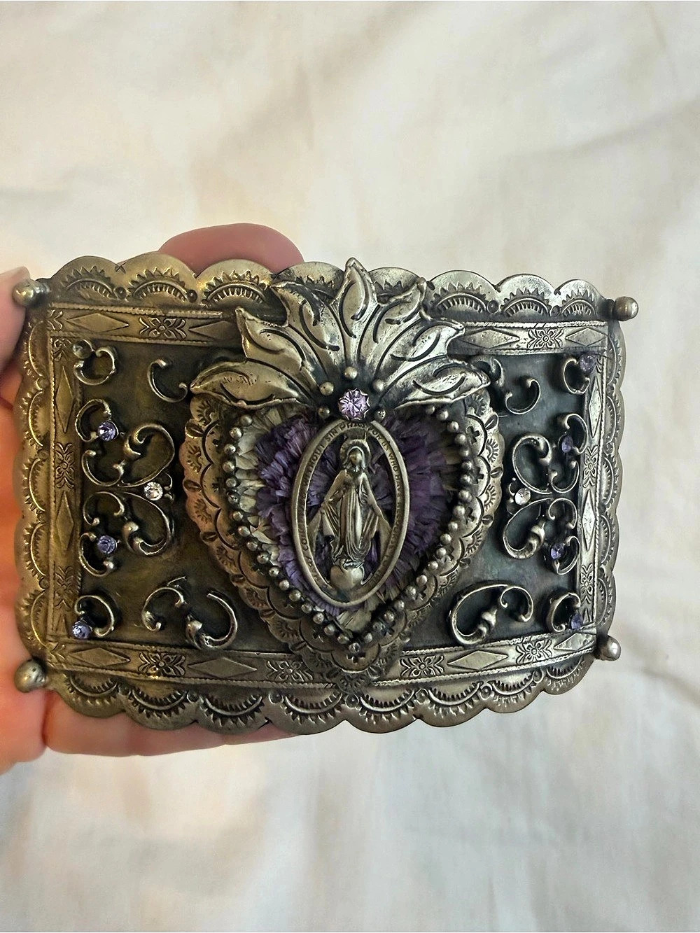 B. Barbosa Ornate Western Belt Buckle Silver & Gold